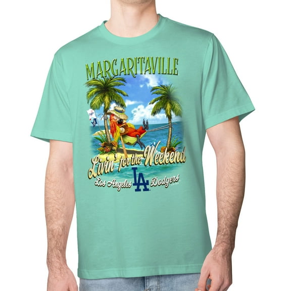Men's Margaritaville Mint Los Angeles Dodgers Livin' for the Weekend T-Shirt