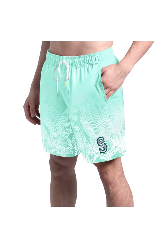 Men's-Margaritaville Mint Seattle Mariners Lagoon Fiesta Swim Shorts