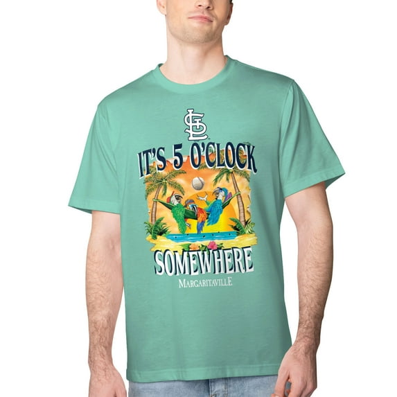 Men's Margaritaville Mint St. Louis Cardinals Five O'Clock Graphic T-Shirt