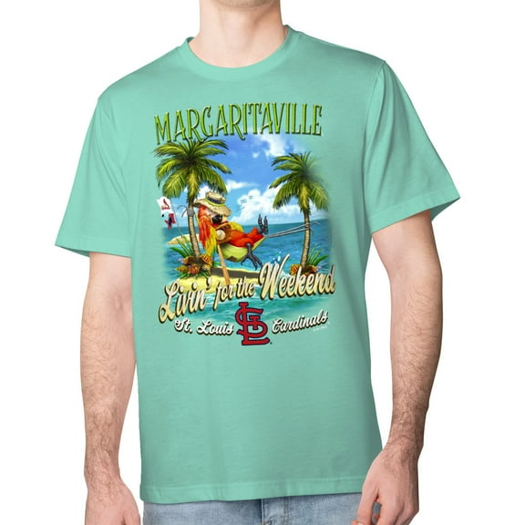 Men's Margaritaville Mint St. Louis Cardinals Livin' for the Weekend T-Shirt