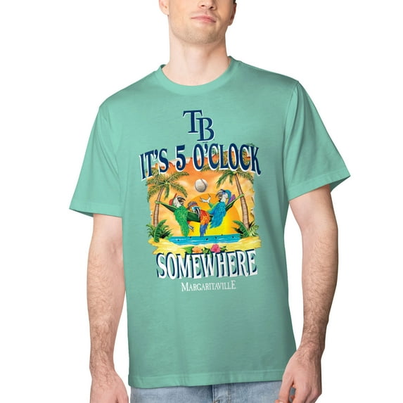 Men's Margaritaville Mint Tampa Bay Rays Five O'Clock Graphic T-Shirt