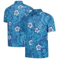 thumbnail image 1 of Men's Margaritaville Navy Cleveland Guardians Palm Shade Party Button-Up Shirt, 1 of 3
