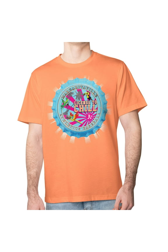 Men's Margaritaville Orange Athletics Chill Bottle Cap Classic T-Shirt