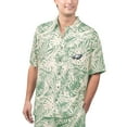 thumbnail image 1 of Men's Margaritaville Tan Philadelphia Eagles Sand Washed Monstera Print Party Button-Up Shirt, 1 of 2