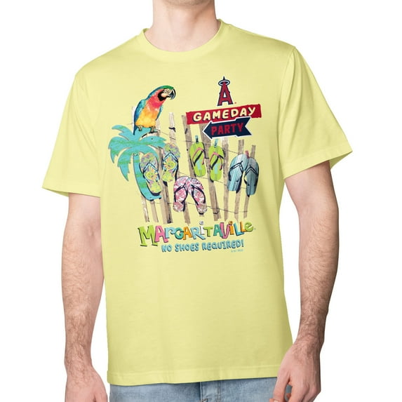 Men's Margaritaville Yellow Los Angeles Angels Gameday Party T-Shirt