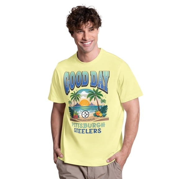 Men's Margaritaville Yellow Pittsburgh Steelers Good Day T-Shirt