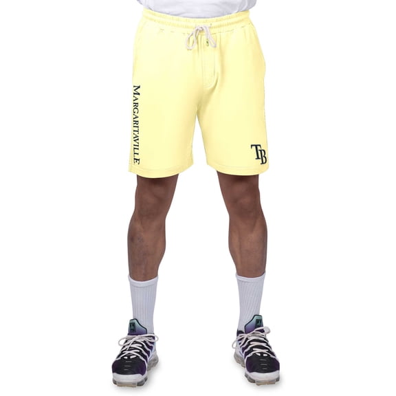 Men's Margaritaville Yellow Tampa Bay Rays Peached French Terry Shorts