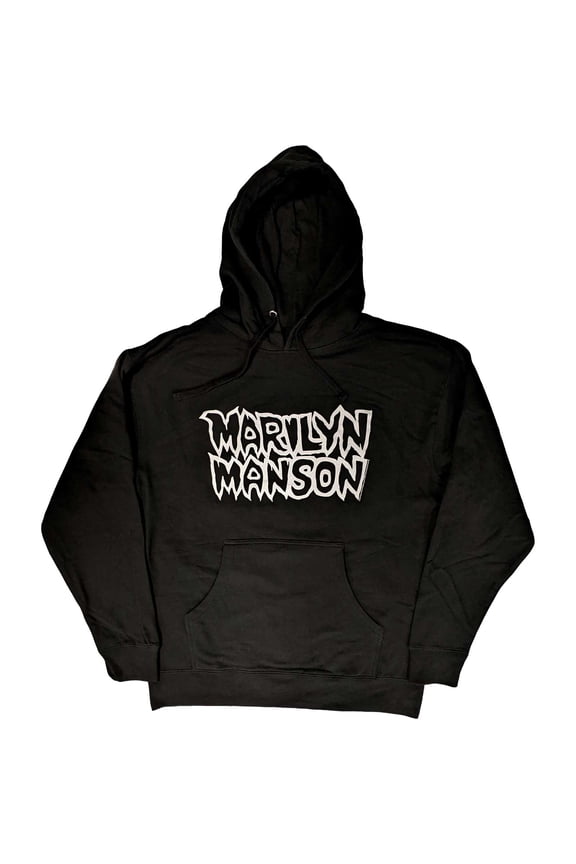 Men's Marilyn Manson Classic Logo Hooded Sweatshirt XX-Large Black