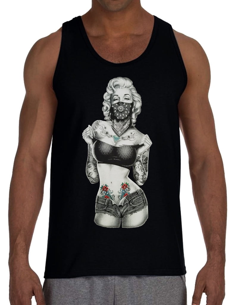 Interstate Apparel Inc Men's Marilyn Monroe Standing Bandana T-Shirt Black S-3xl
