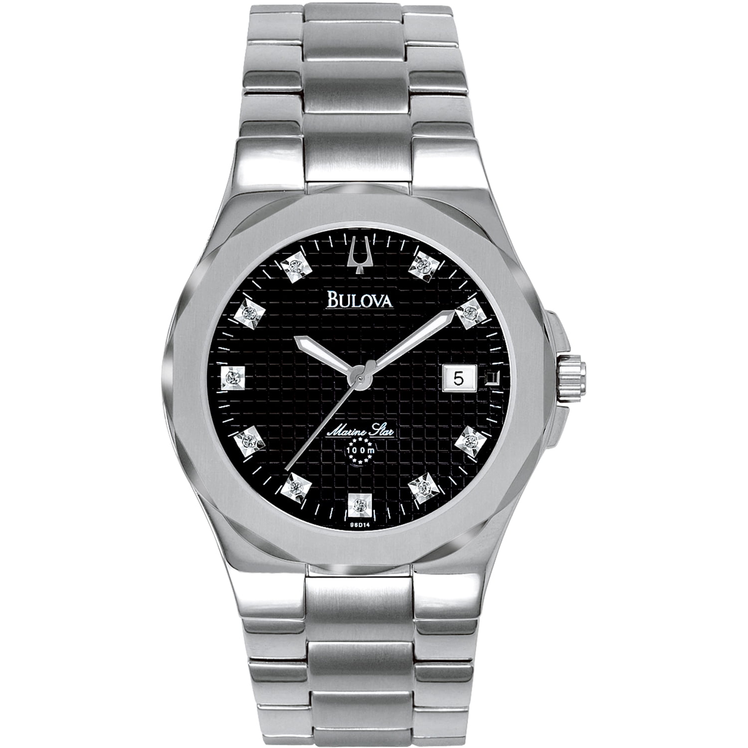 Men's Marine Star 96D14 Black Stainless-Steel Quartz Watch