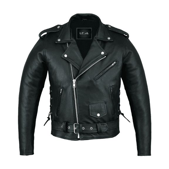 Men's Marlon Brando Leather Jacket - Classic Biker Style