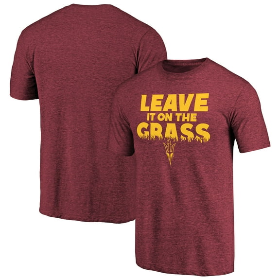 Men's Maroon Arizona State Sun Devils Leave It On The Grass Tri-Blend T-Shirt