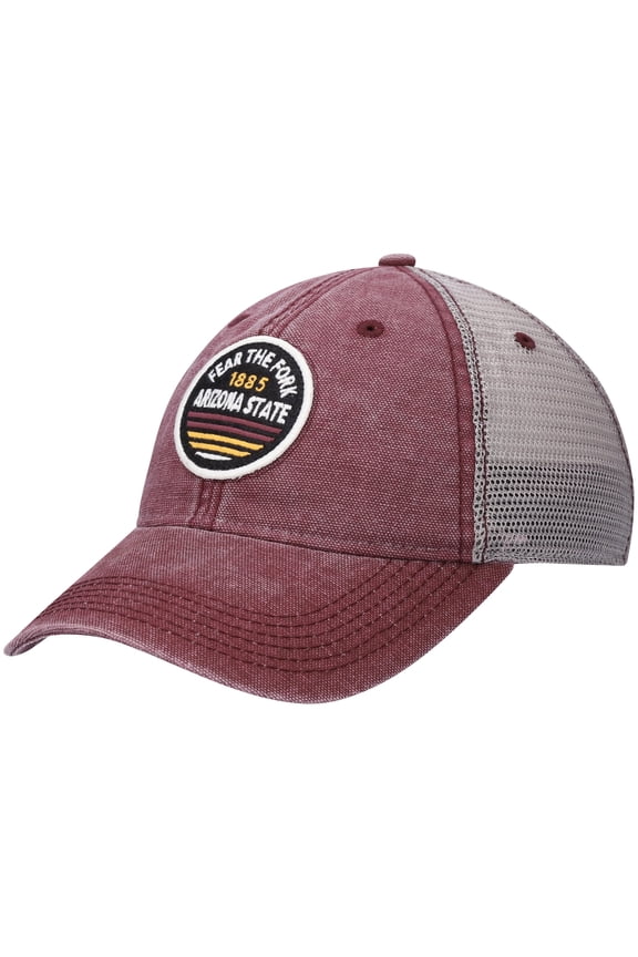 Men's Maroon Arizona State Sun Devils Sunset Dashboard Trucker Snapback Hat