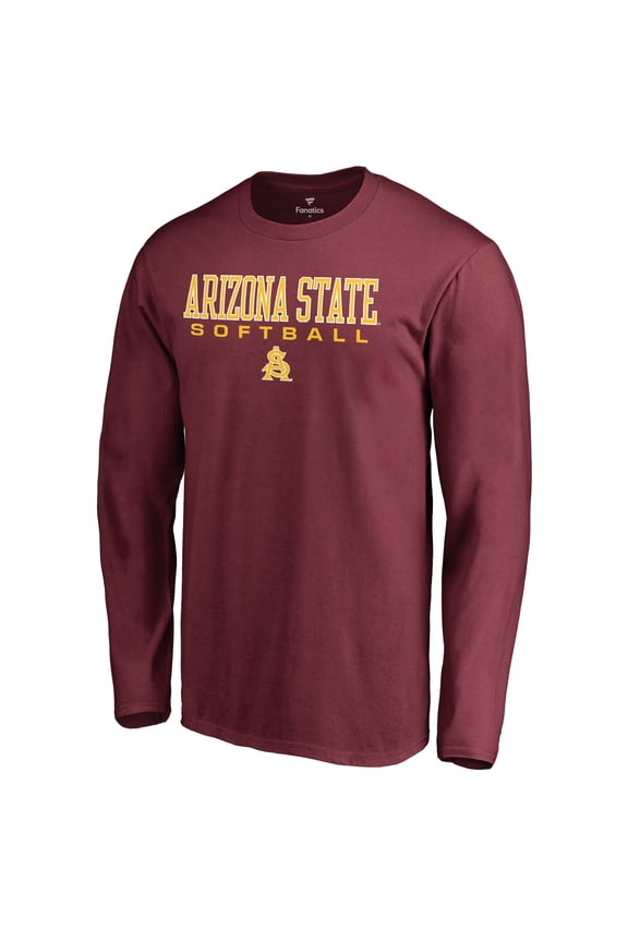 Men's Maroon Arizona State Sun Devils Team Unity Softball Long Sleeve T-Shirt