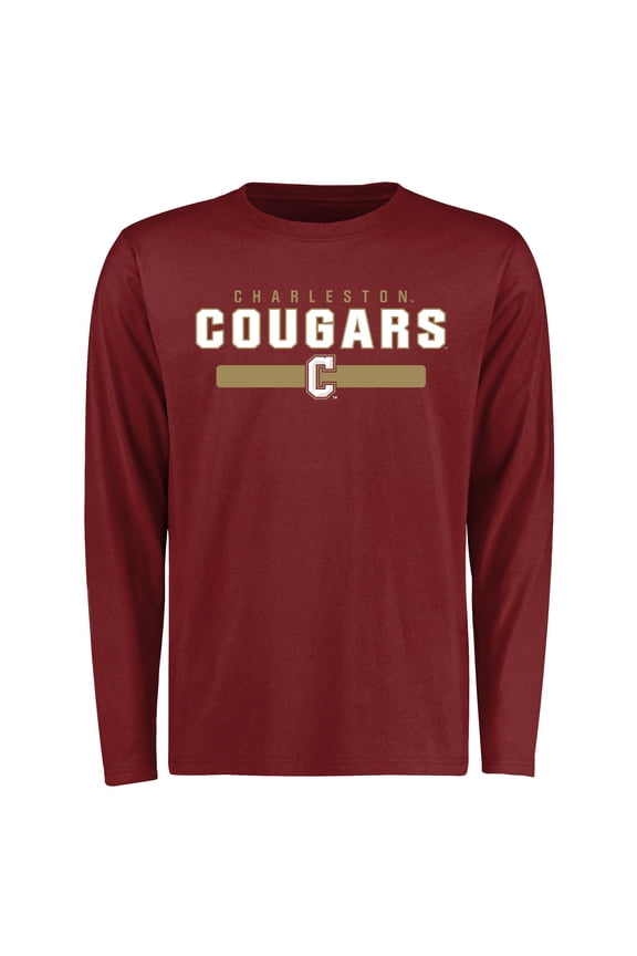 Men's Maroon Charleston Cougars Team Strong Long Sleeve T-Shirt