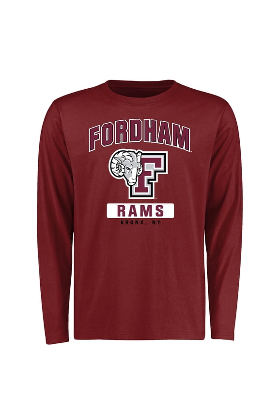 Men's Maroon Fordham Rams Campus Icon Long Sleeve T-Shirt