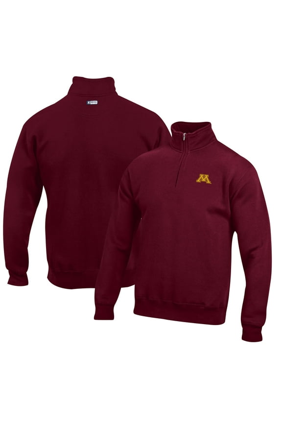 Men's Maroon Minnesota Golden Gophers Big Cotton Quarter-Zip Pullover Sweatshirt