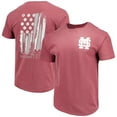 thumbnail image 1 of Men's Maroon Mississippi State Bulldogs Baseball Flag Comfort Colors T-Shirt, 1 of 5