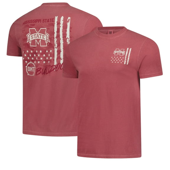 Men's  Maroon Mississippi State Bulldogs Comfort Colors OHT Camo Overlay T-Shirt