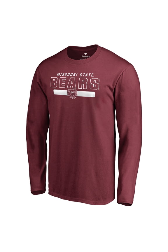 Men's Maroon Missouri State University Bears Team Strong Long Sleeve T-Shirt
