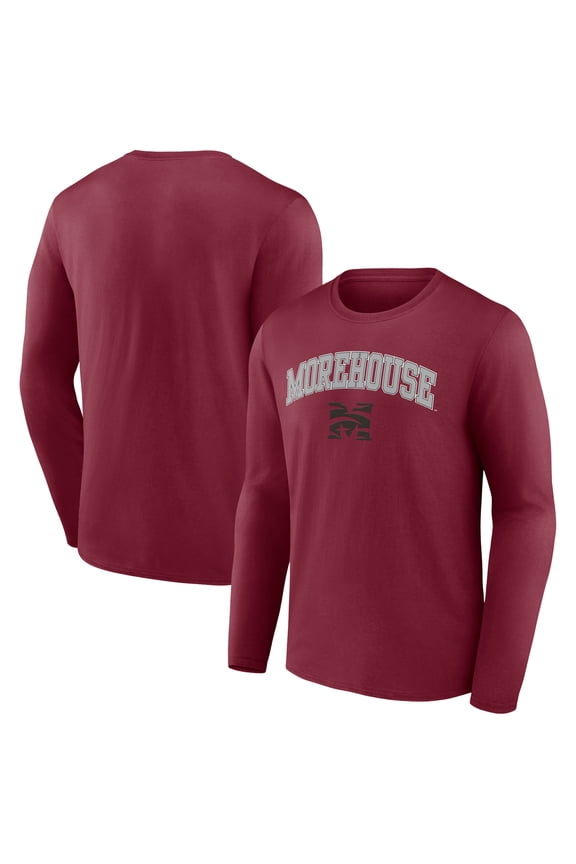 Men's Maroon Morehouse Maroon Tigers Campus Long Sleeve T-Shirt