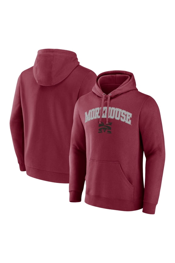 Men's Maroon Morehouse Maroon Tigers Campus Pullover Hoodie