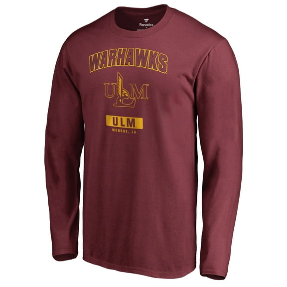 Men's Maroon ULM Warhawks Campus Icon Long Sleeve T-Shirt