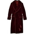 thumbnail image 1 of Men's Maroon Velvet Long Smoking Jacket Home Wear Long Gown Smoking Jacket Coats, 1 of 4
