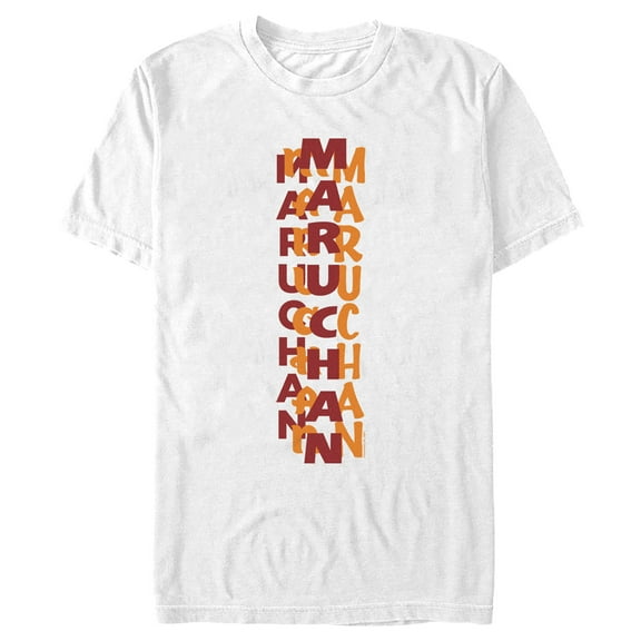 Men's Maruchan Vertical Logo Stack  Graphic Tee White Medium