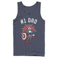 thumbnail image 1 of Men's Marvel #1 Dad Cartoon Captain America  Tank Top Navy Blue Medium, 1 of 4