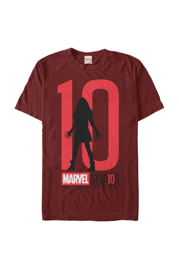 Men's Marvel 10 Anniversary Witch Graphic Tee Cardinal Medium