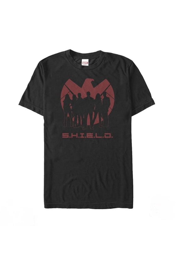 Men's Marvel Agents of SHIELD Silhouette Logo Graphic Tee Black 3X Large
