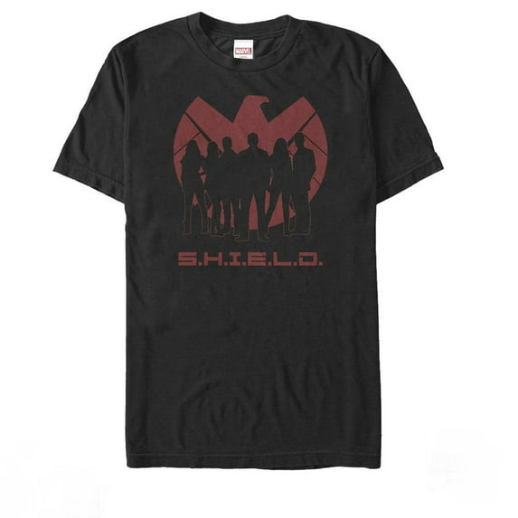 Men's Marvel Agents of SHIELD Silhouette Logo Graphic Tee Black X Large