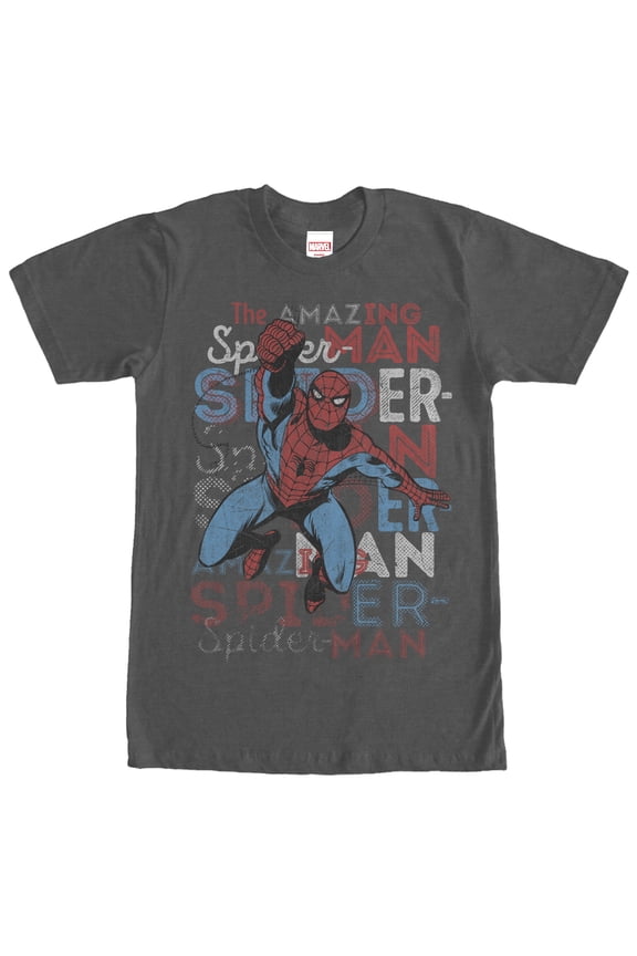 Men's Marvel Amazing Spider-Man Jump Graphic Tee Charcoal Heather Small