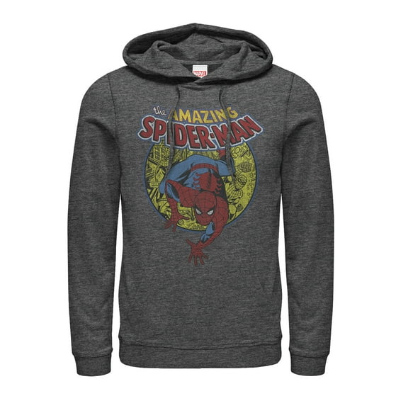 Men's Marvel Amazing Spider-Man Responsibility  Pull Over Hoodie Charcoal Heather Large