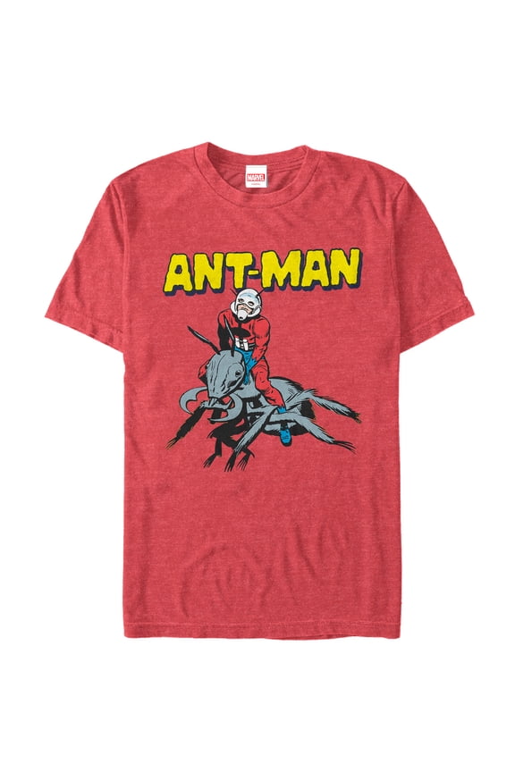 Men's Marvel Ant-Man Vintage Ant Rider Graphic Tee Red Heather 2X Large