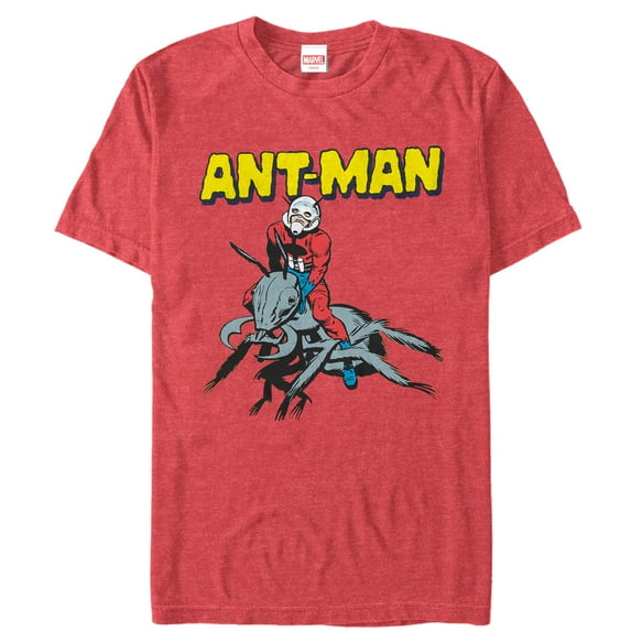 Men's Marvel Ant-Man Vintage Ant Rider  Graphic Tee Red Heather Medium