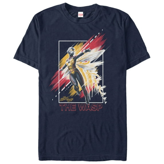 Men's Marvel Ant-Man and the Wasp Color Streak Graphic Tee Navy Blue Small