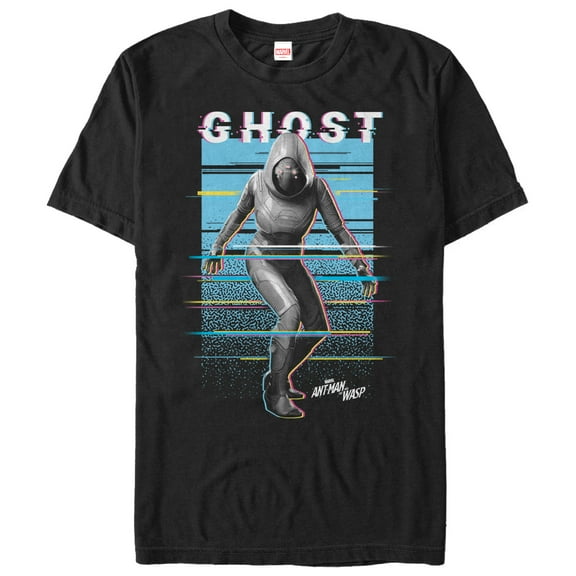 Men's Marvel Ant-Man and the Wasp Ghost Stripe  Graphic Tee Black Medium