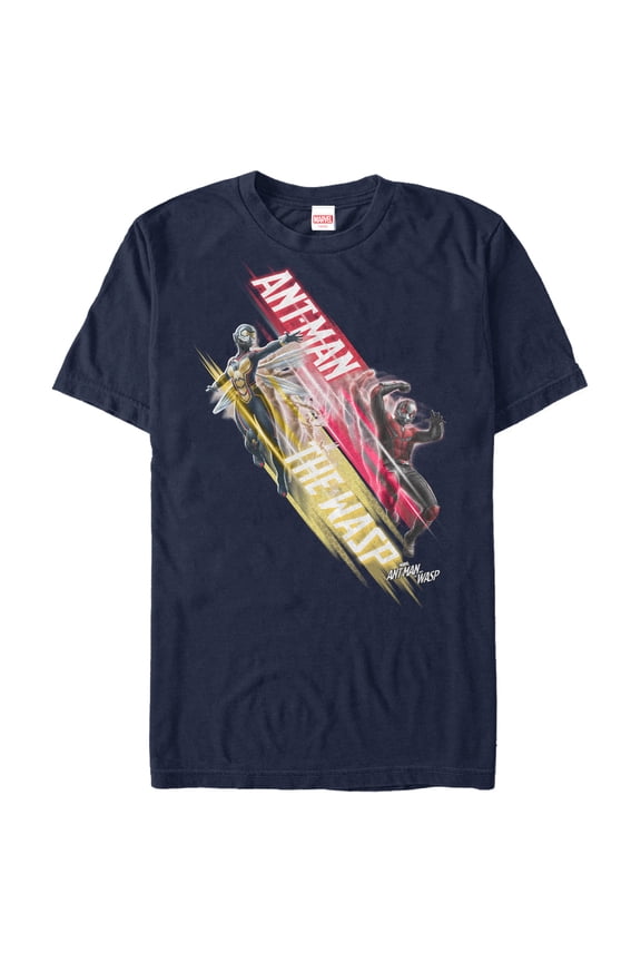 Men's Marvel Ant-Man and the Wasp Name Graphic Tee Navy Blue Large