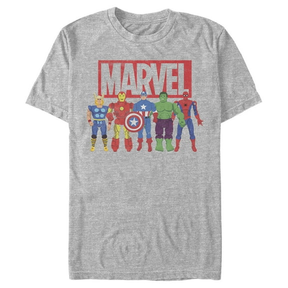 Men's Marvel Avenger Action Figures  Graphic Tee Athletic Heather 3X Large