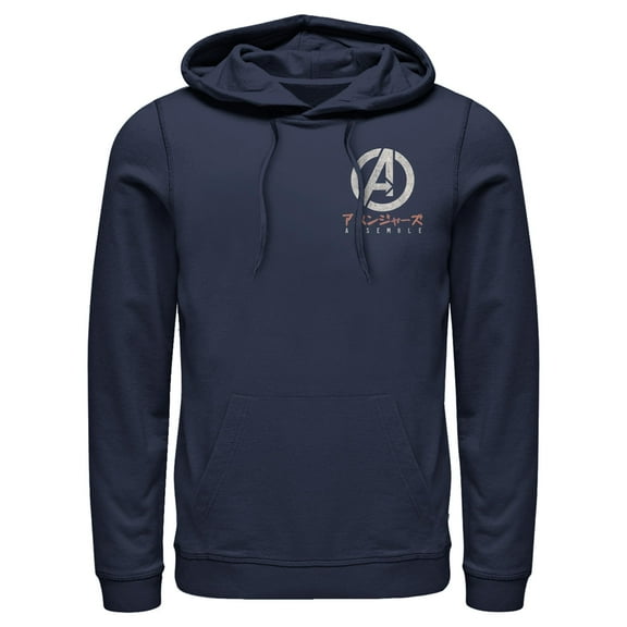 Men's Marvel Avengers Assemble Distressed Logo Pull Over Hoodie