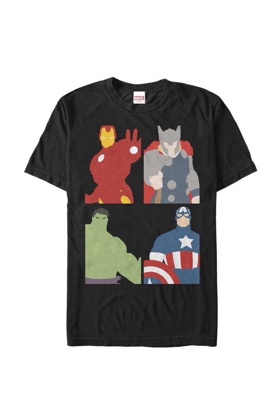Men's Marvel Avengers Assemble Logo Graphic Tee Black Large