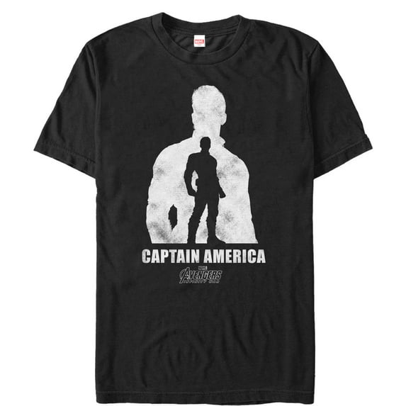 Men's Marvel Avengers: Avengers: Infinity War Captain America Silhouette Graphic Tee Black Large