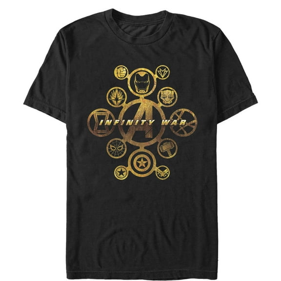 Men's Marvel Avengers: Avengers: Infinity War Character Logos Graphic Tee Black 2X Large