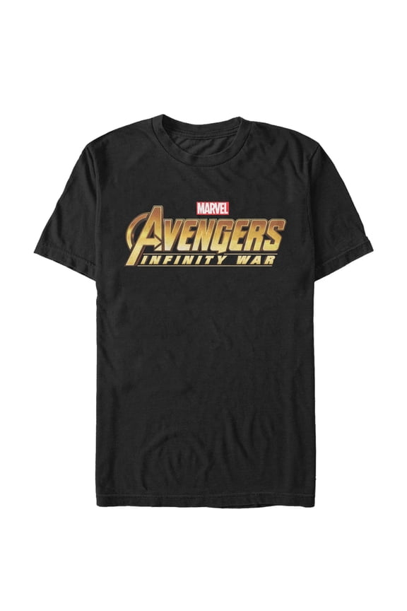 Men's Marvel Avengers: Avengers: Infinity War Filled Logo Graphic Tee Black Small