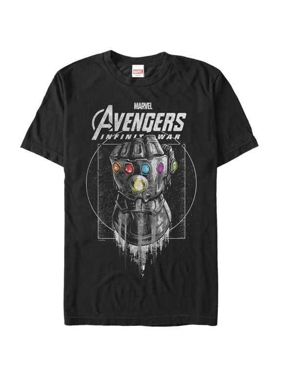 Men's Marvel Avengers: Avengers: Infinity War Gauntlet Drip Graphic Tee Black Medium