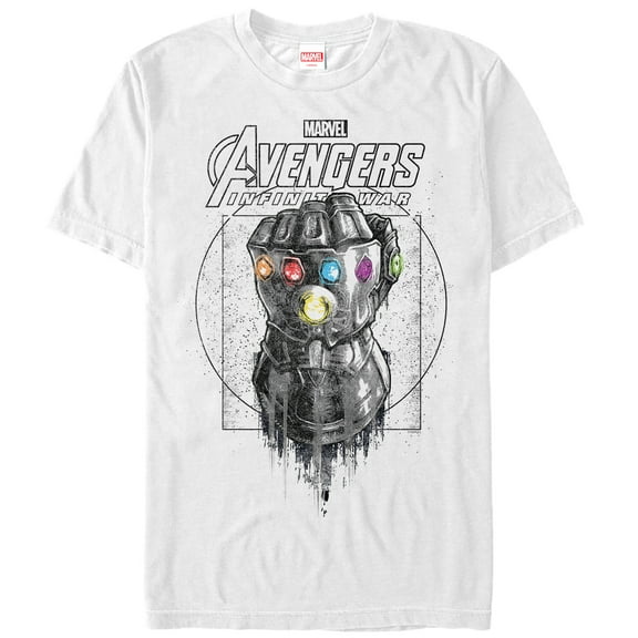 Men's Marvel Avengers: Avengers: Infinity War Gauntlet Drip  Graphic Tee White Large