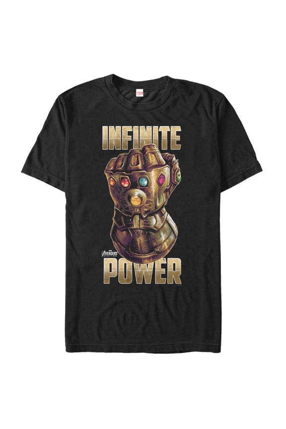 Men's Marvel Avengers: Avengers: Infinity War Gauntlet Power  Graphic Tee Black Large