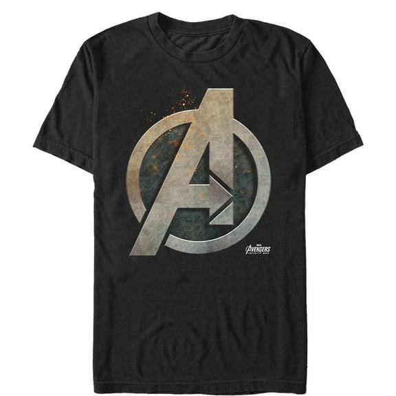 Men's Marvel Avengers: Avengers: Infinity War Metal Logo  Graphic Tee Black Medium